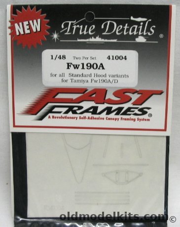 True Details 1/48 FW-190A/D Fast Frames - Canopy Masking for Tamiya-  All Standard Hood Variants, 41004 plastic model kit